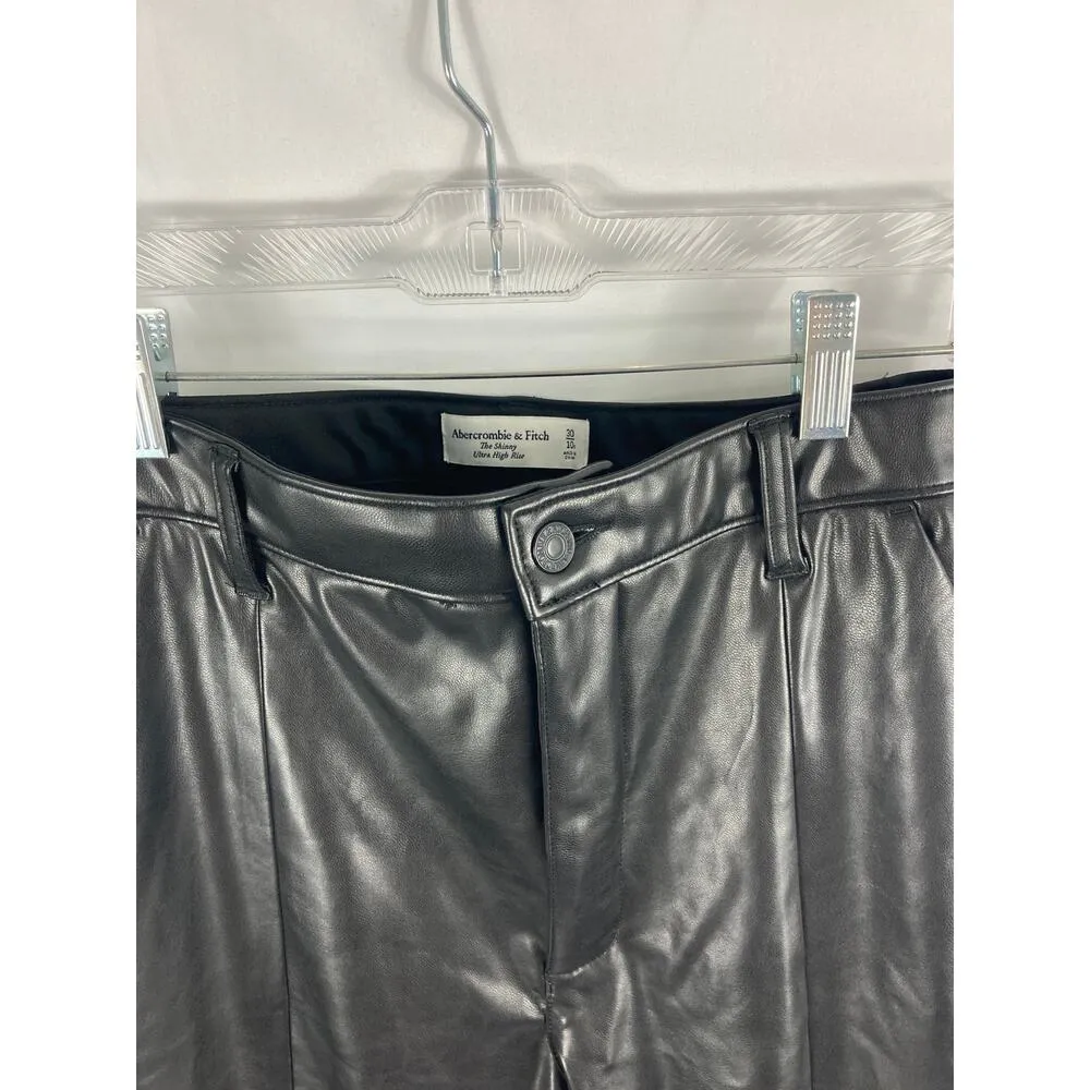 Abercrombie & Fitch Vegan Leather Split Hem Pants Size 30 / 10S - Image 5