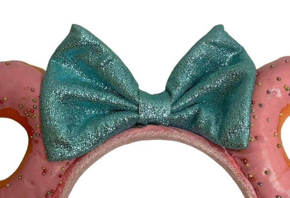 Disney Parks Pink Sprinkle Donut Blue Bow Minnie Ears - Image 4