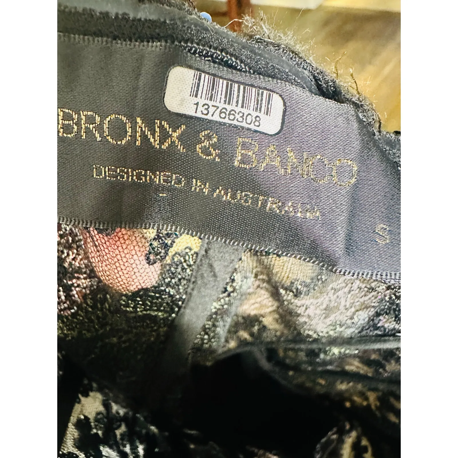 Bronx & Banco Black Sequin Multicolored Sweetheart Neckline Jumpsuit Size S - Image 5