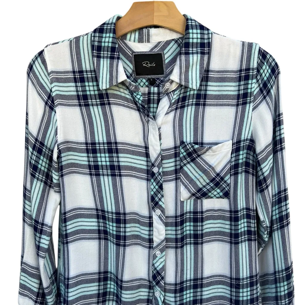 Rails Plaid Button Down Blouse - Image 5