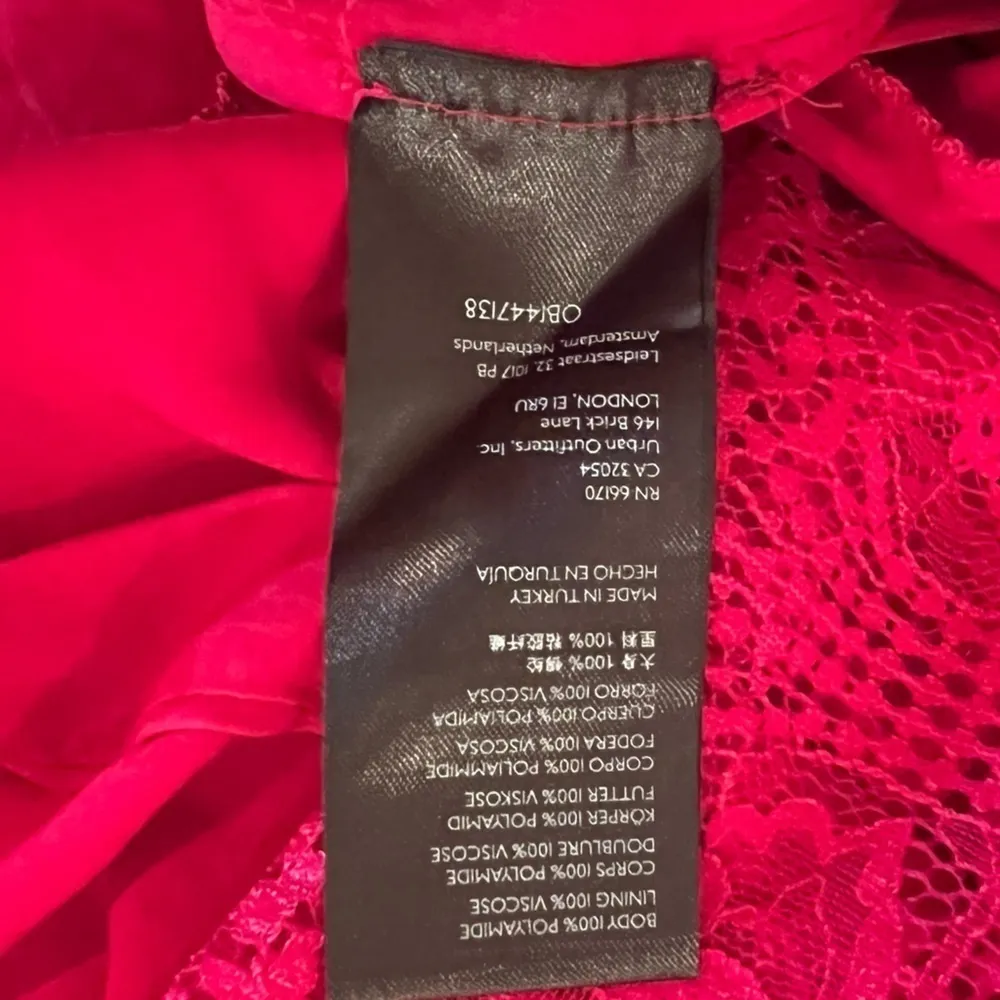 ANTHROPOLOGIE Maeve Open Back Lace Mini Dress Raspberry Size 12P NEW $190 - Image 8