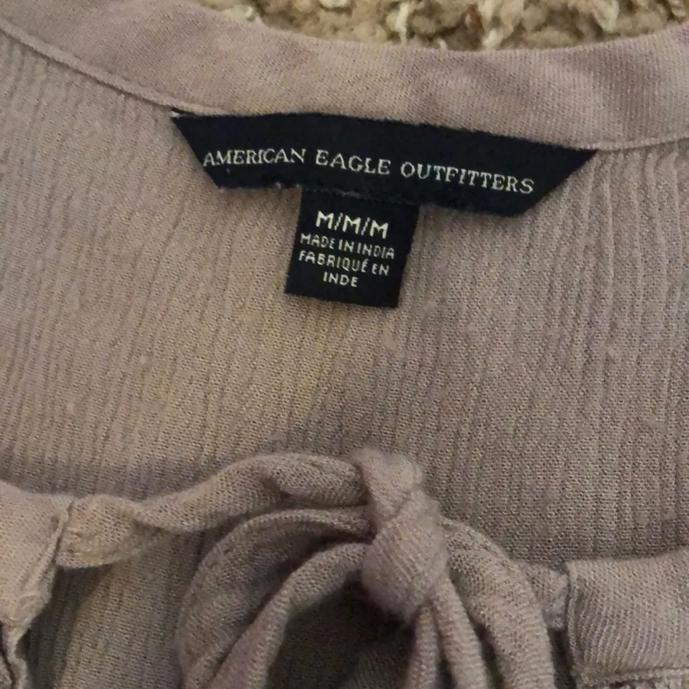 American Eagle AE Mauve Peplum Top - Image 3