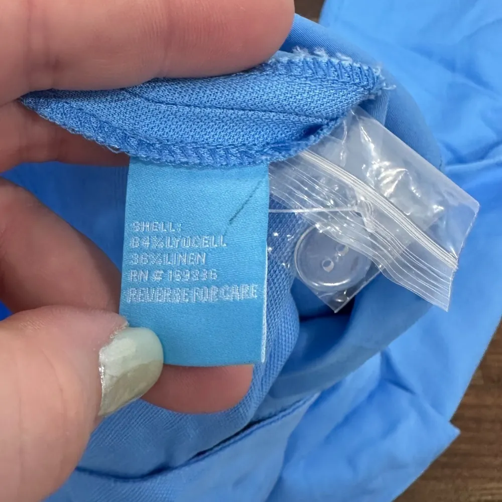 J Mclaughlin Womens Broderick Pant 2 Blue Holiday Wide Leg Linen‎ Bright NWT - Image 7