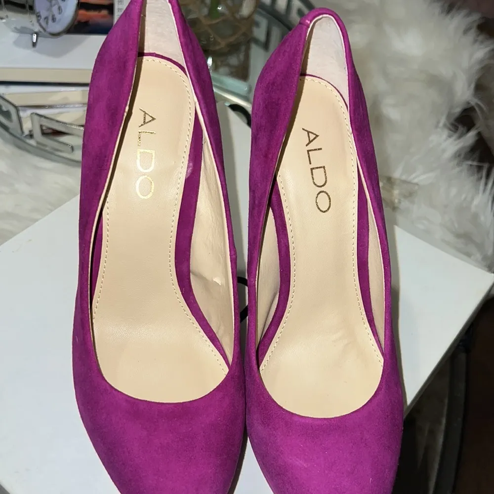 Aldo Purple suede heels. Size 6.5 - Image 5