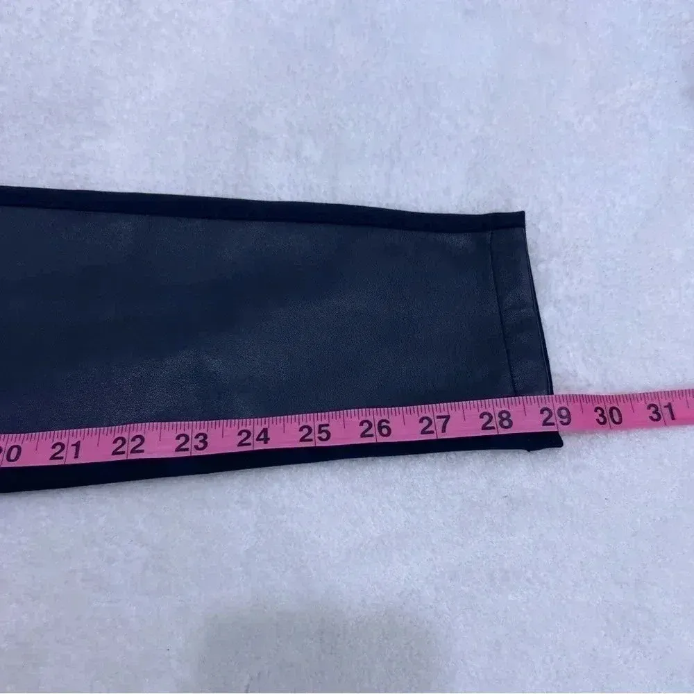 WHBM Vegan Leather Front Ponte Back Leggings size 00 - Image 13