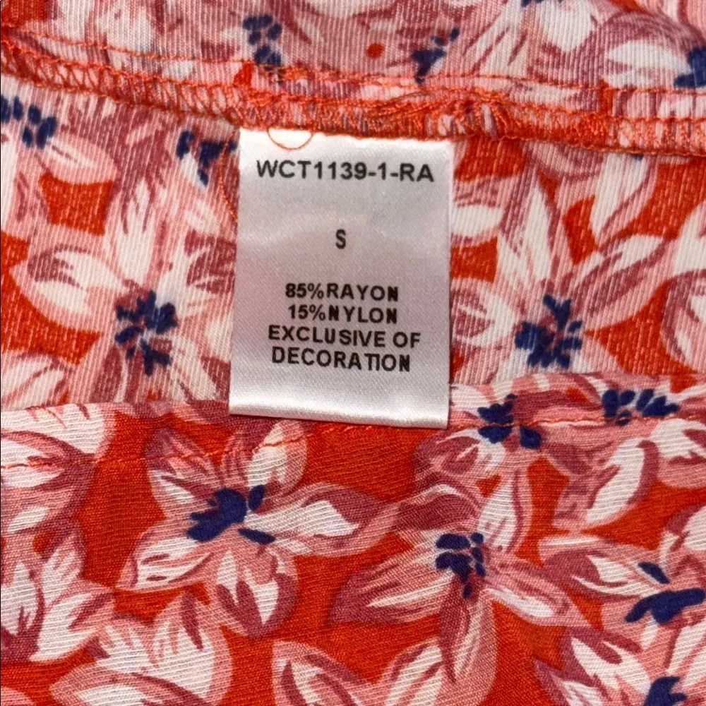 THML Orange Floral Blouse size S - Image 6