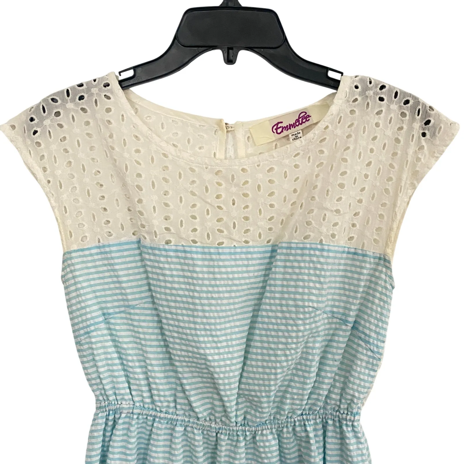 Emmelee Eyelet Striped Elastic Waist A - Image 2