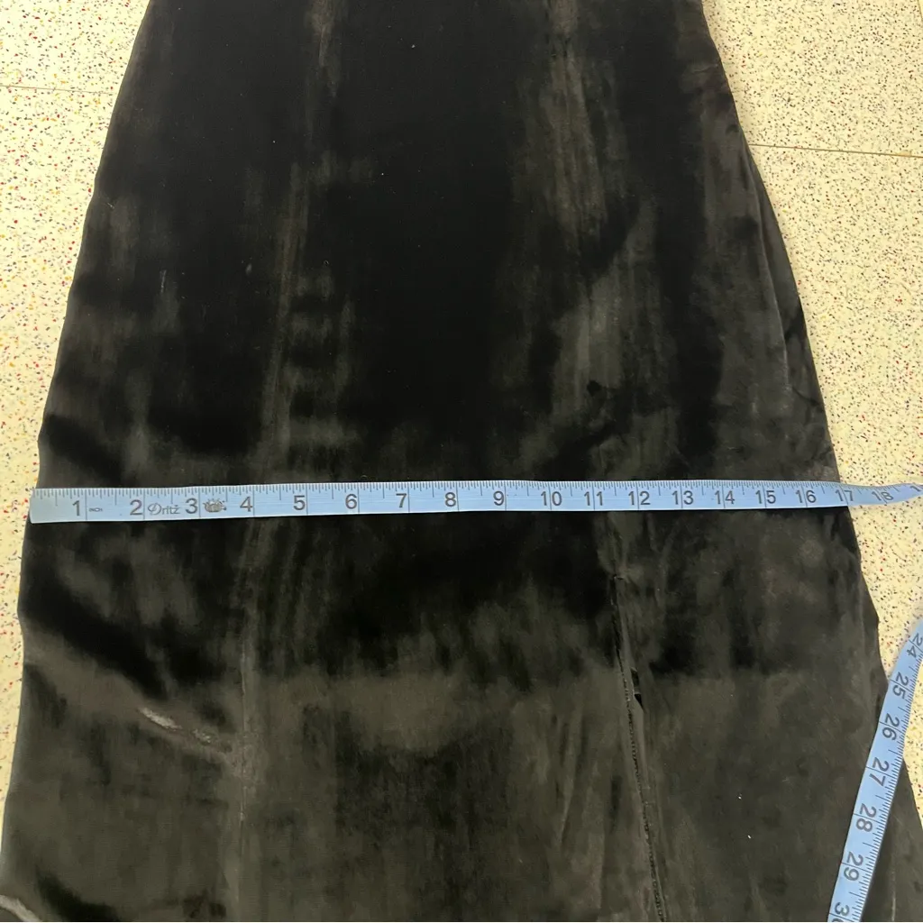 Alice Olivia Julietta Black Crushed Velvet Midi Slip Dress Size 0 90s Whimigoth - Image 13