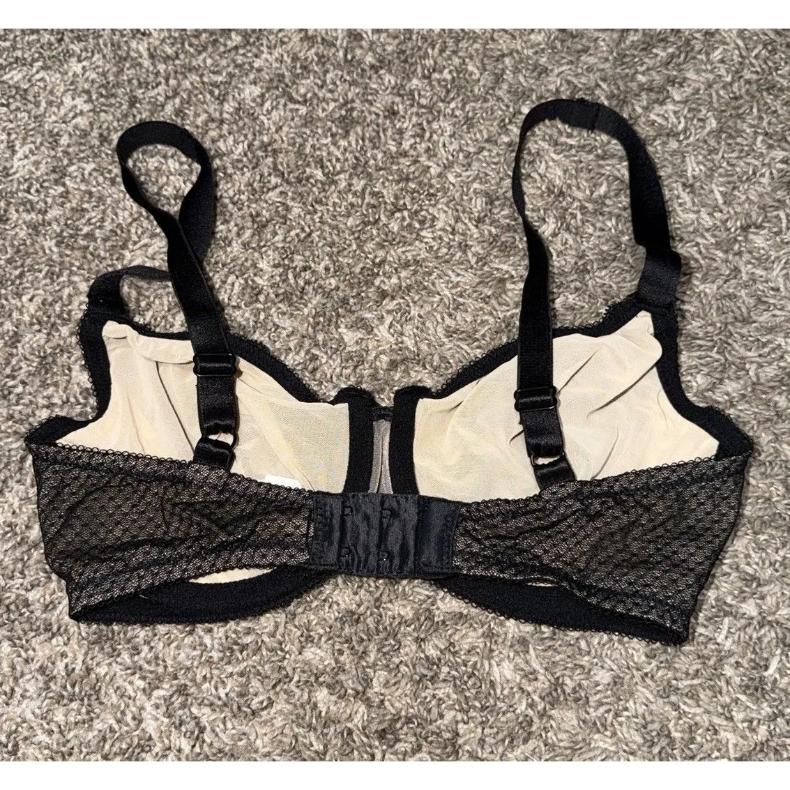 Wacoal Lace Underwire Bra Black/Nude Size 32DD Style 851143 Full Coverage - Image 2