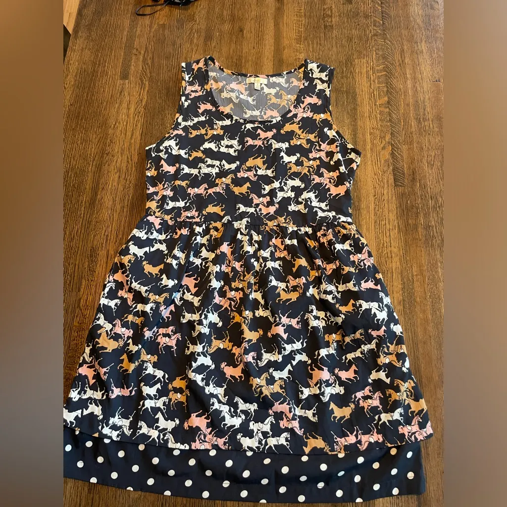 Anthropologie Porridge Petaluma Horse Dress -Size Small - Image 4
