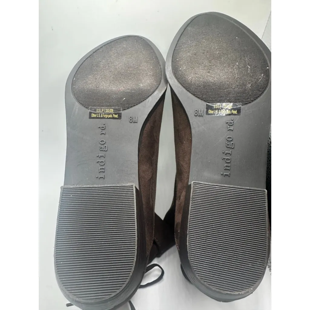 Indigo rd. Brown faux Suede Foldover Ankle Boots Booties US 8 women's - Image 6