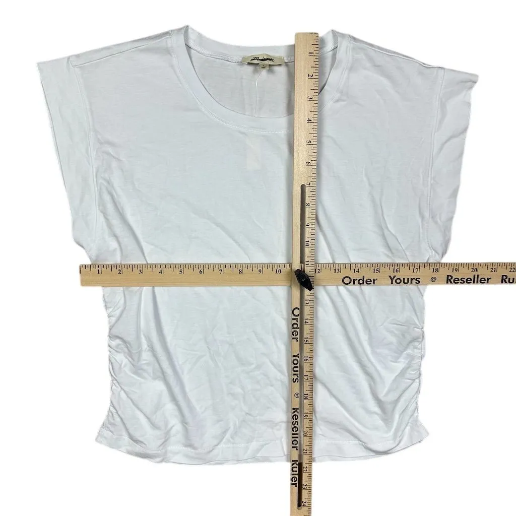 NWT Madewell Women's Side Cinch Muscle Tee White Size L Basic Casual Layering - Image 6