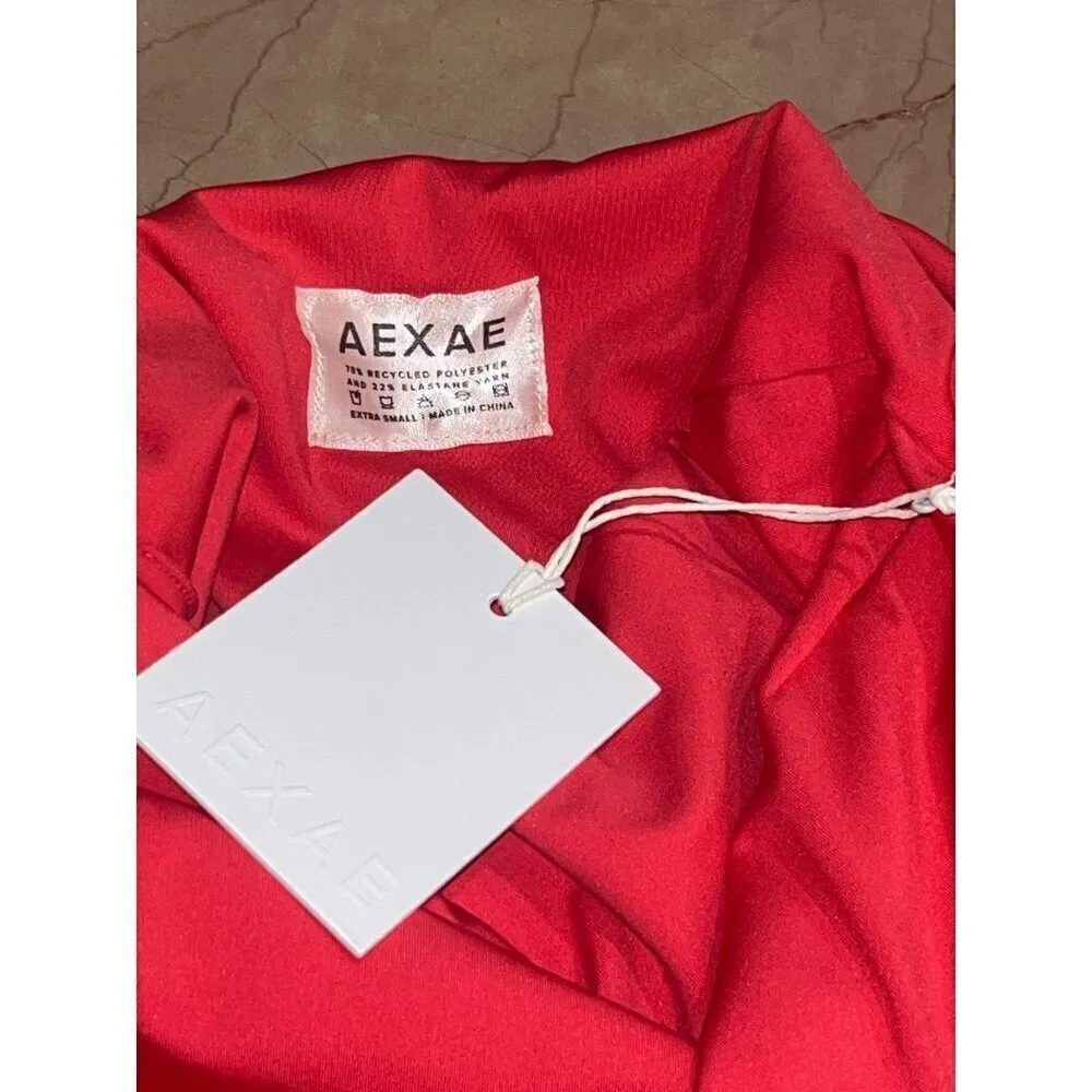 AEXAE Twist Swimsuit in Pink XSmall New Womens One Piece Swim Size XS - Image 7