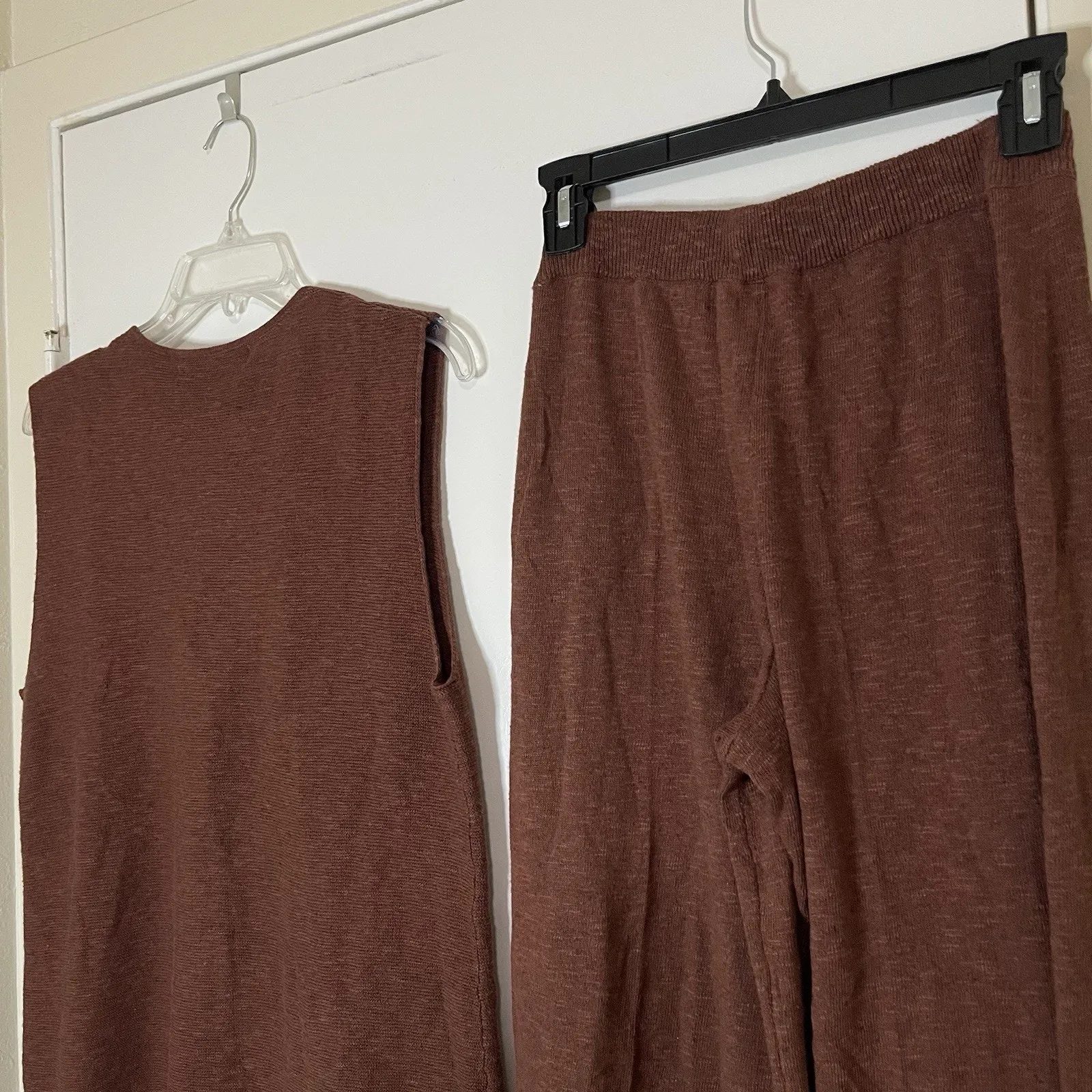 NEW! Free People Stockton Sweater Vest Set Russet brown Two Piece lounge size XS - Image 10