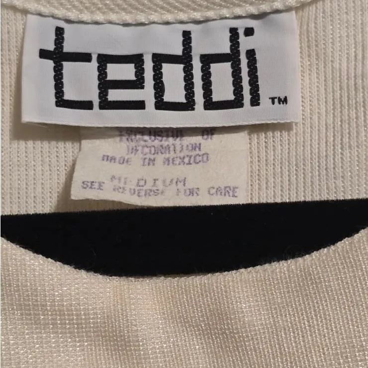 Teddi Cream‎ Knit Top Green Size M - Image 2