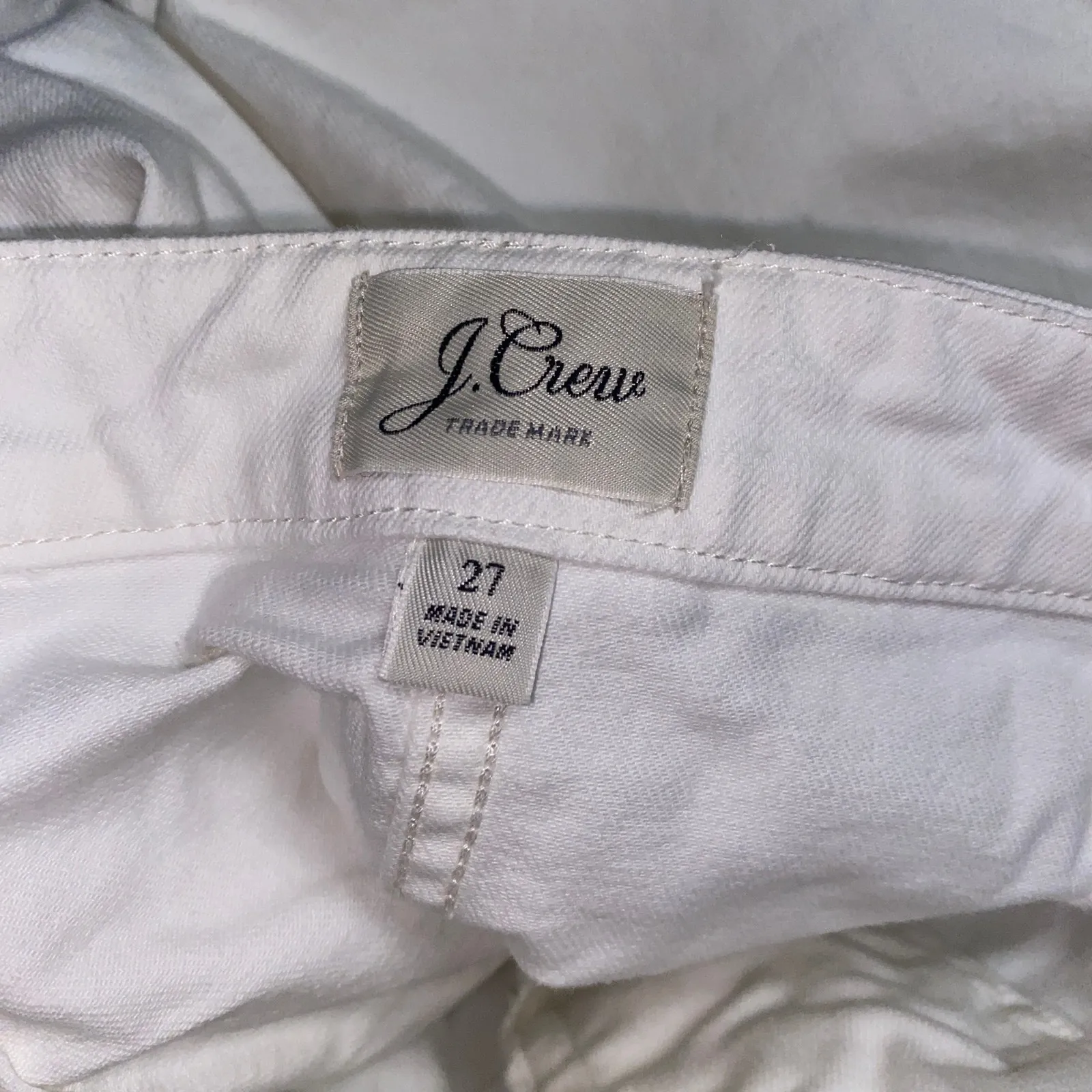 J. Crew White Wash Denim Lace-Up Side-Zip Mini Jean Skirt Women's Size 27 - Image 8