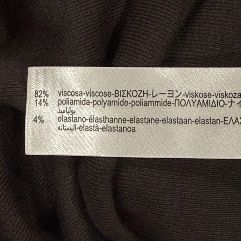 Zara Turtleneck Midi Dress Medium Brown Ribbed Bodycon Clean Girl Fall Chic Boho - Image 8