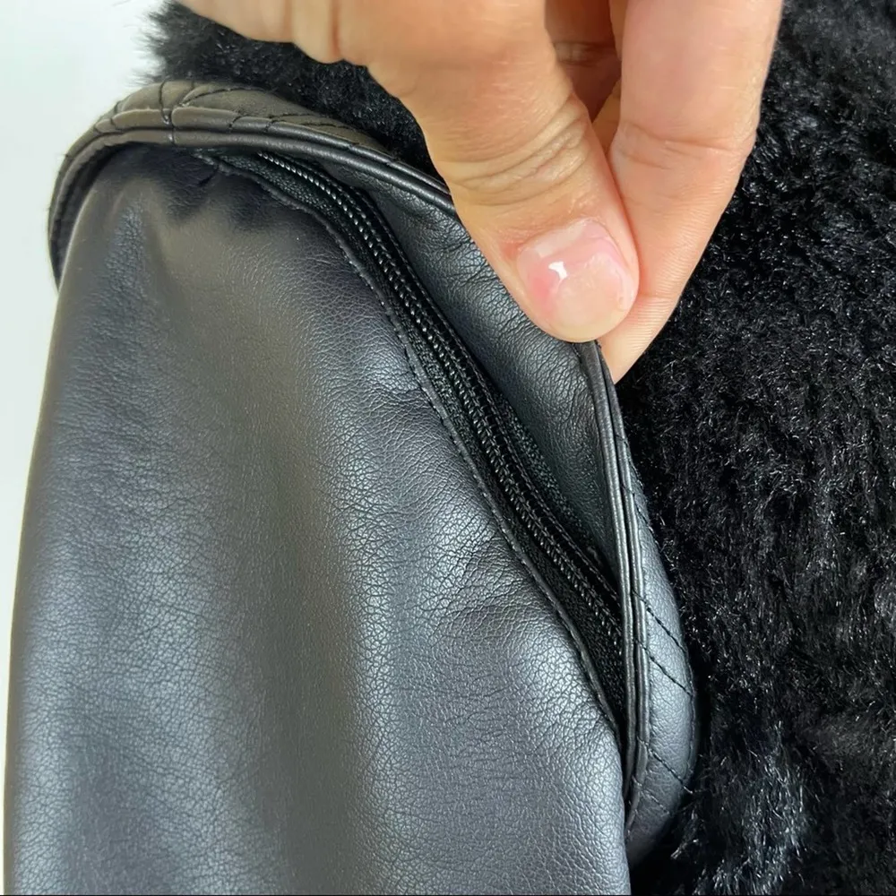 Sam Edelman Charlie Faux Fur/Leather Coat - Image 5