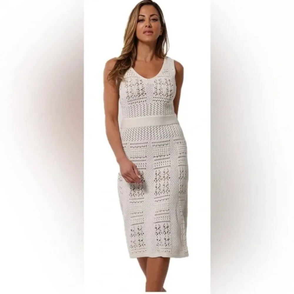 NWT Minnie Rose Cotton Sleeveless Open Stitch Dress Size Medium - Image 3