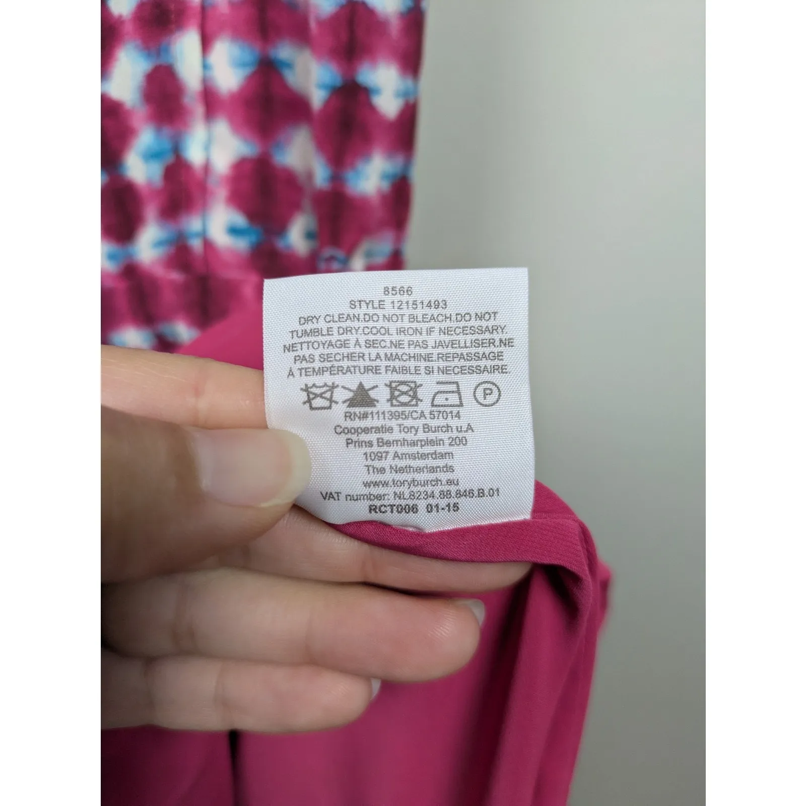 TORY BURCH Magenta Silk Sonda Dress Tea Length Midi Runway Sleeveless Women's 2 - Image 7