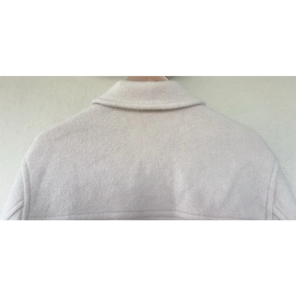 Wilfred Free Ganna Merino Wool Cream Shacket Jacket Shirt Birch Women’s Medium - Image 7