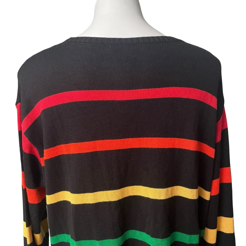 NWT, PeaceLoveWorld Rainbow Striped Sweater, Sz L - Image 10