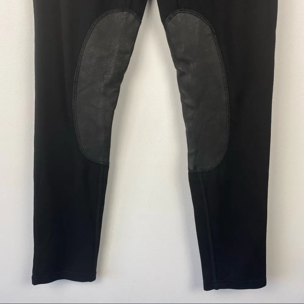 TORY BURCH Black Leather Panel Jodhpur Leggings Riding‎ Pants Size XS X-Small - Image 5