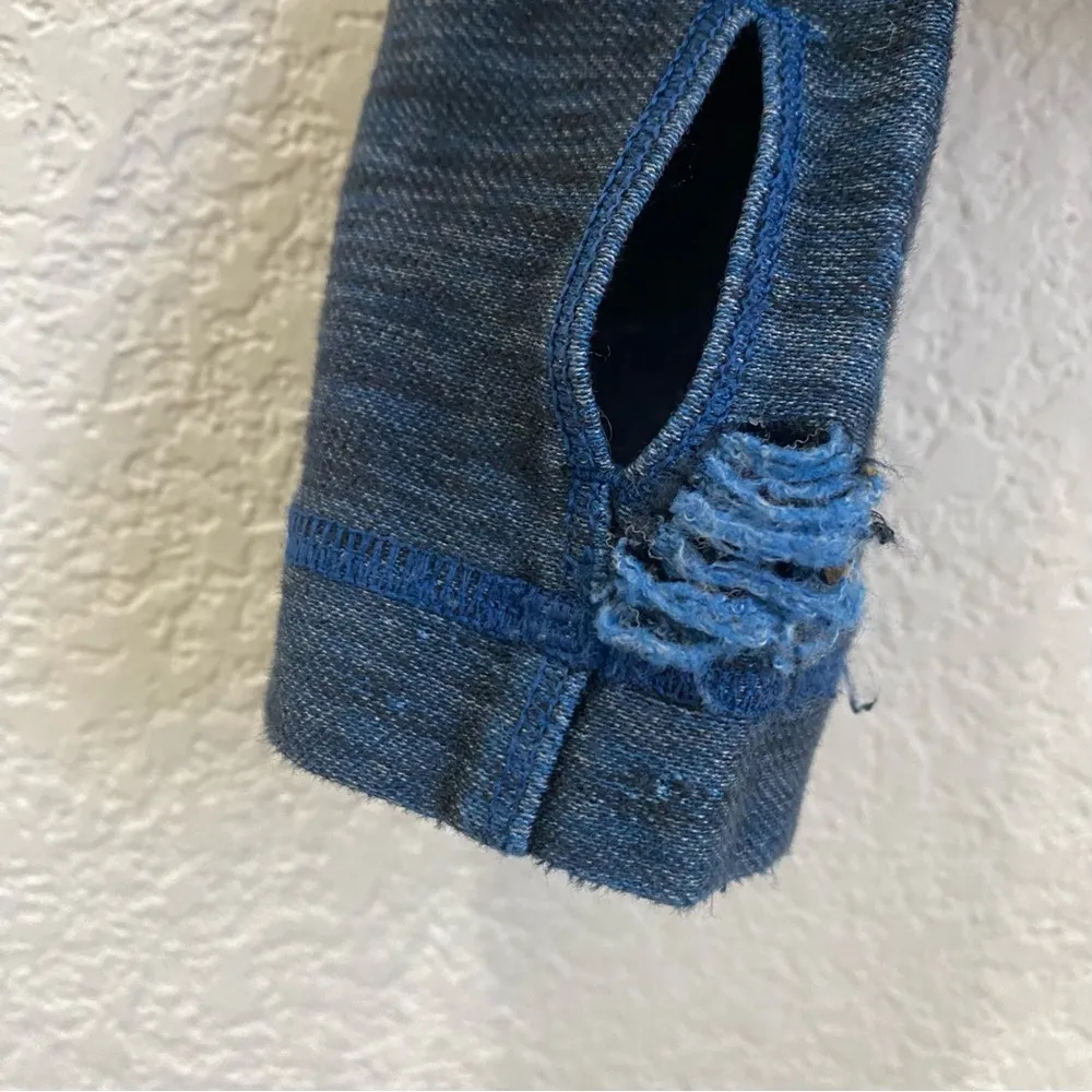 LULULEMON Forme Jacket Reversible Slub Denim Limitless Blue/Black Size 4 - Image 14