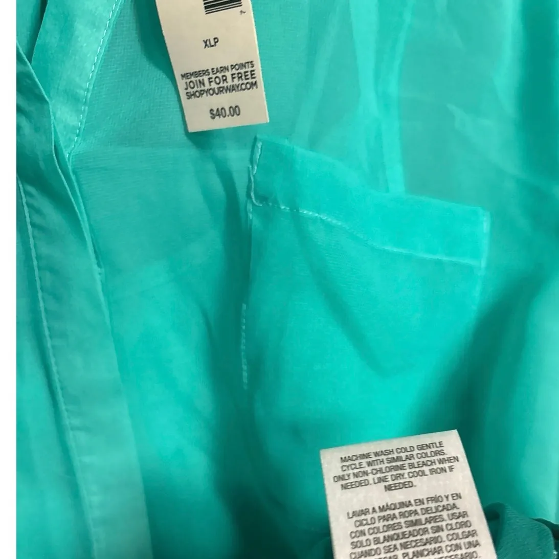 Covington Turquoise Blouse Size XL Petite - Image 8