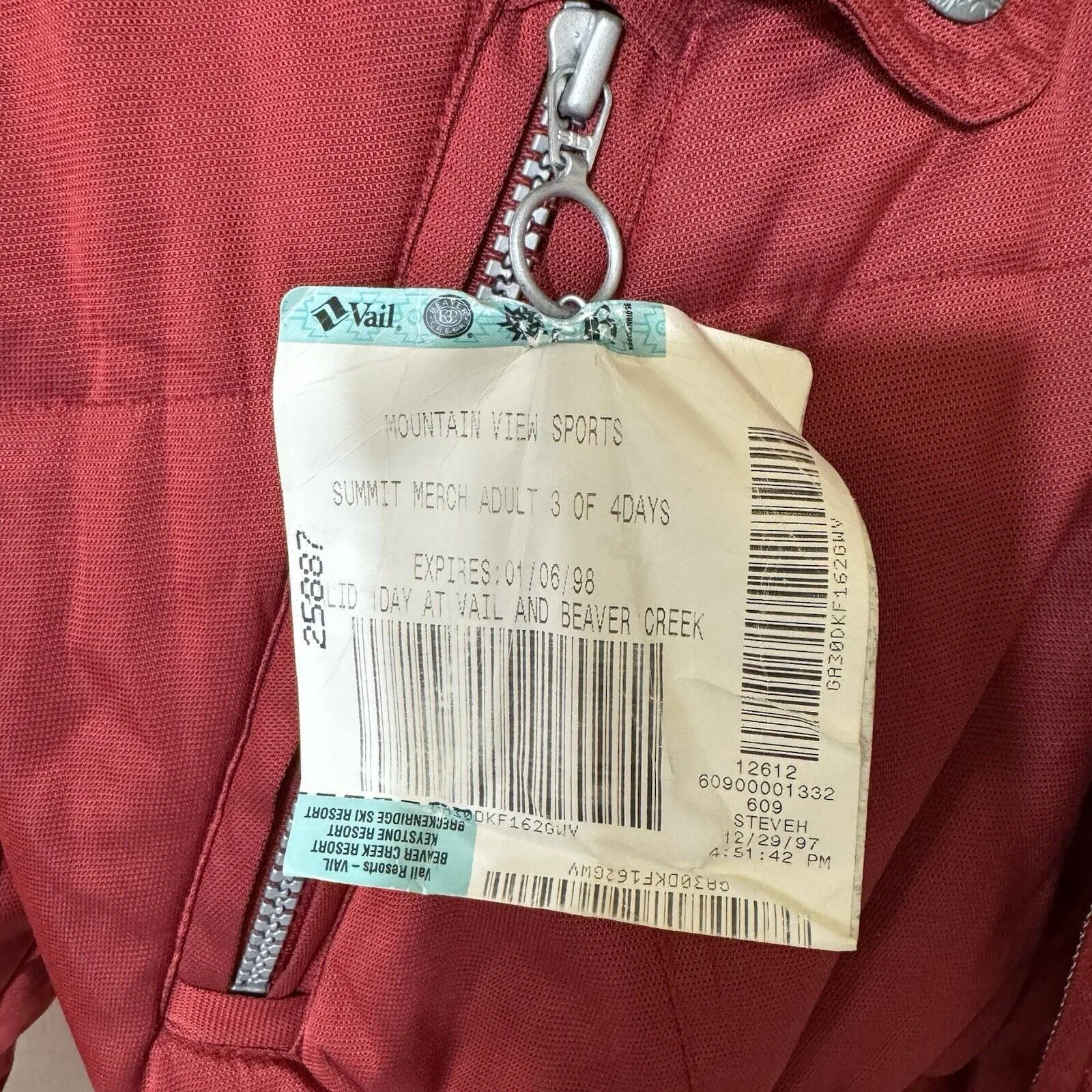 NWT Y2K‎ Inside Edge M Performance Pocket Quilted Outerwear Ski Winter coat Red Size M - Image 6