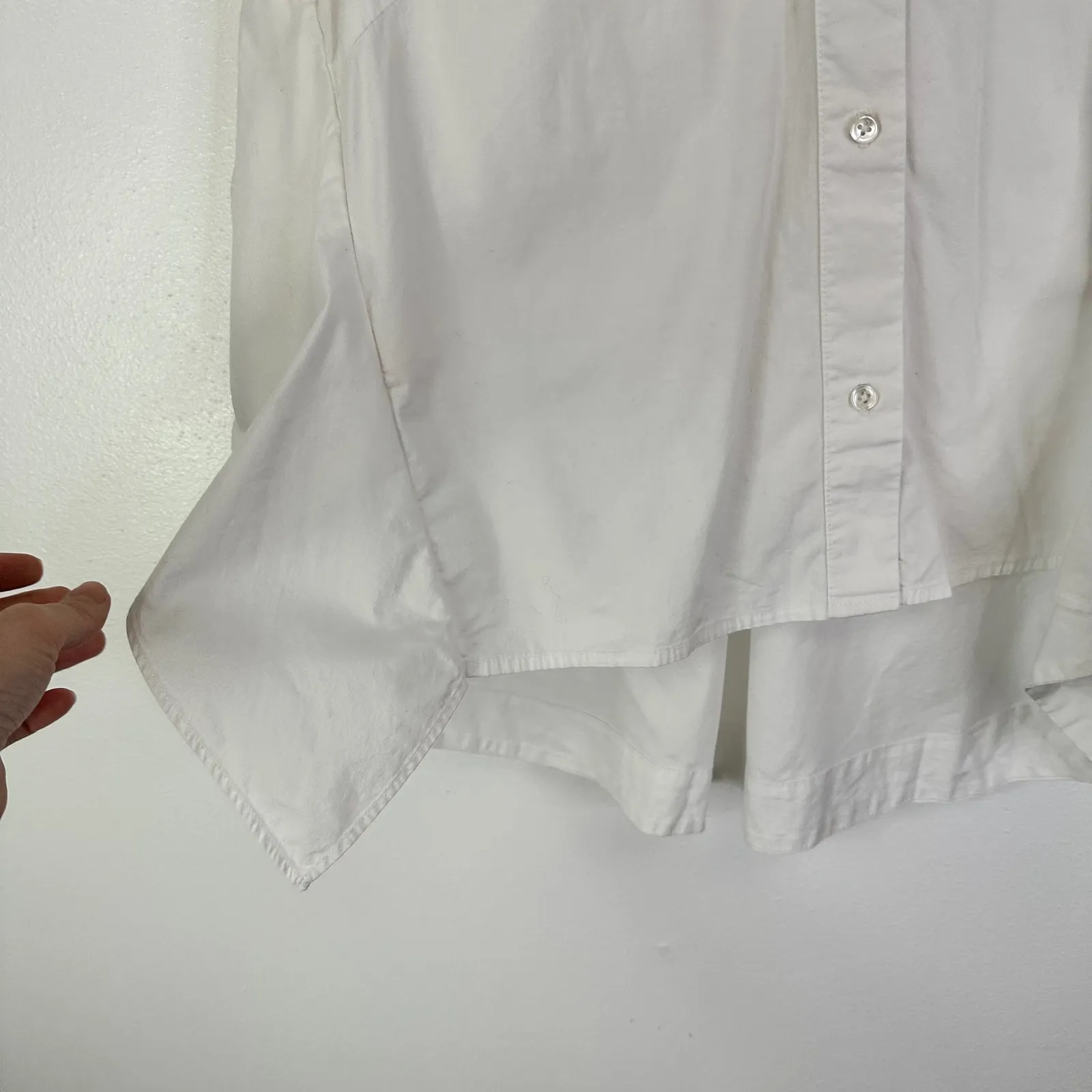 Peter‎ Som Collective Sleeveless Collared Poplin Blouse White Size 6 - Image 5