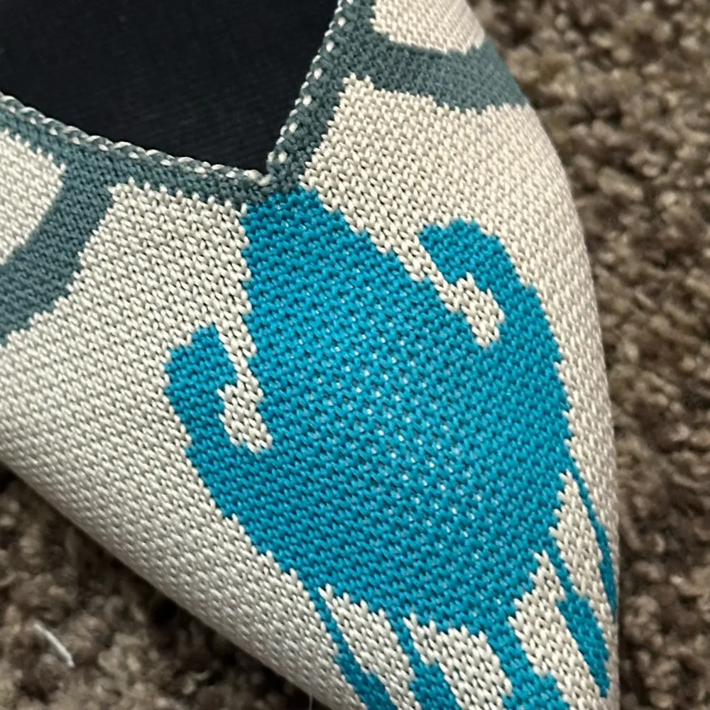 Jet' accompagne toujours Knit Washable Women’s Sz 38 Flat Shoes Point Toe Sz 7.5 - Image 2