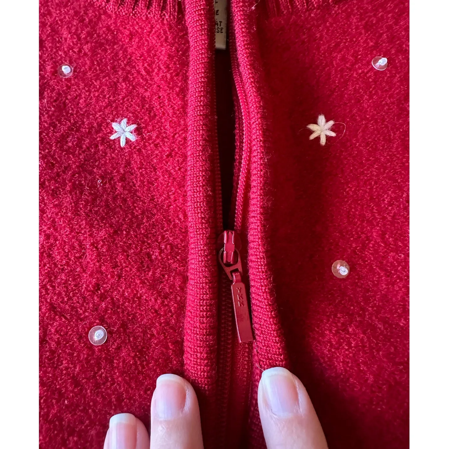 Talbots Vtg Merino Wool Winter Pattern Sweater Vest Size Medium - Image 7