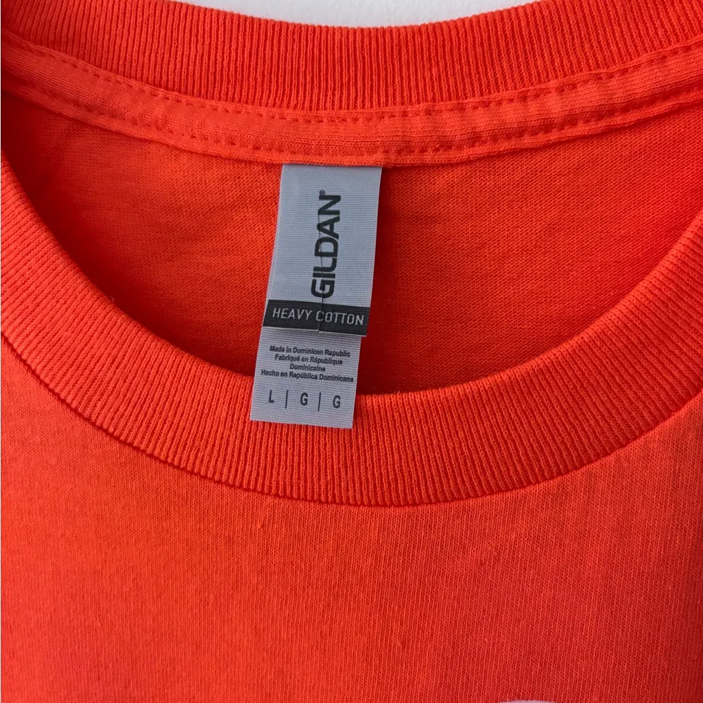 New handmade angry chicken orange Tshirt Size L - Image 2