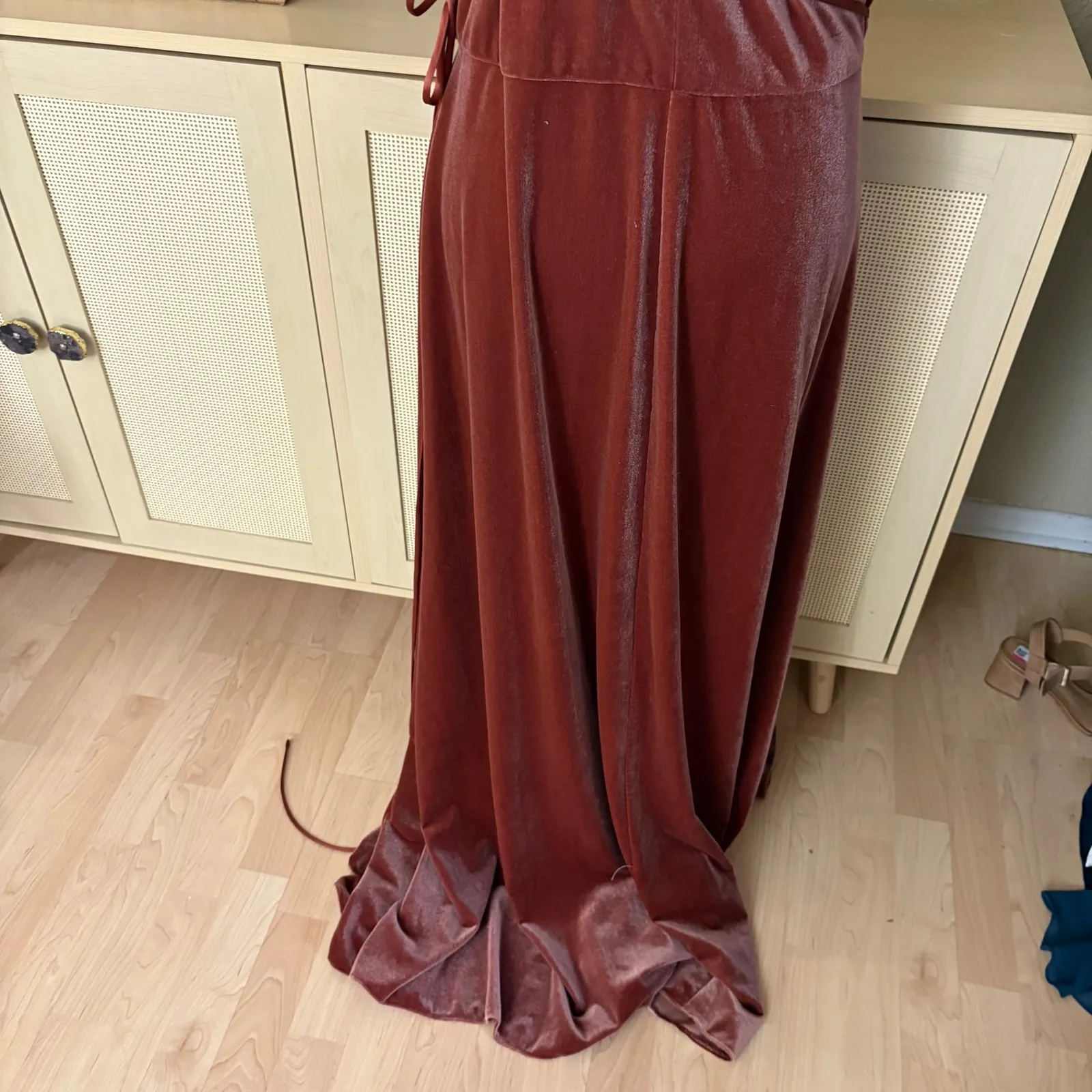 BHLDN Jenny Yoo Andi Velvet Wrap Dress Size 16 bridesmaid Formal - Image 7