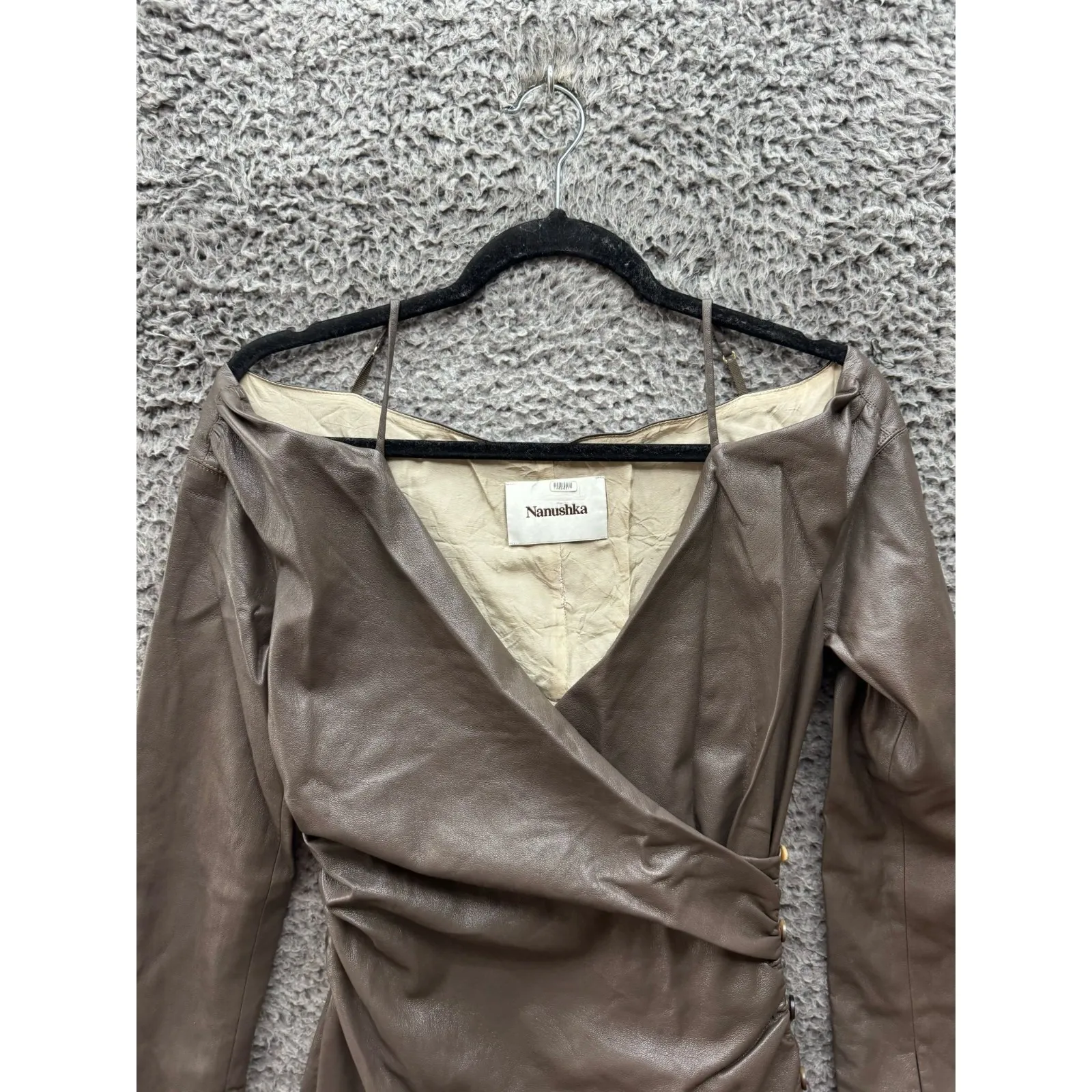 Nanushka Brown Moha faux - Image 3