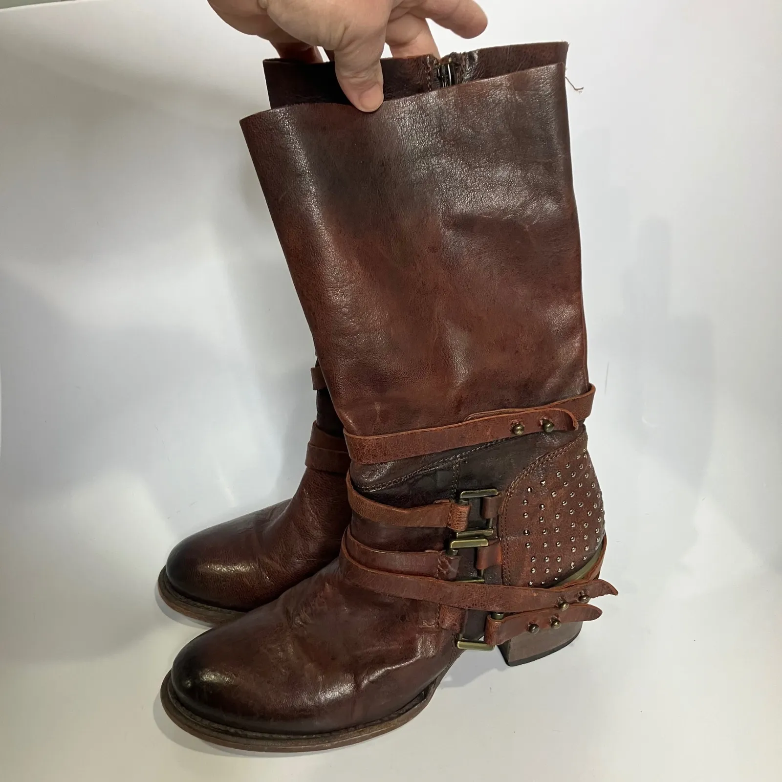 Freebird by Steven Coy boots leather calf high zipper closure women's size 9 - Image 7