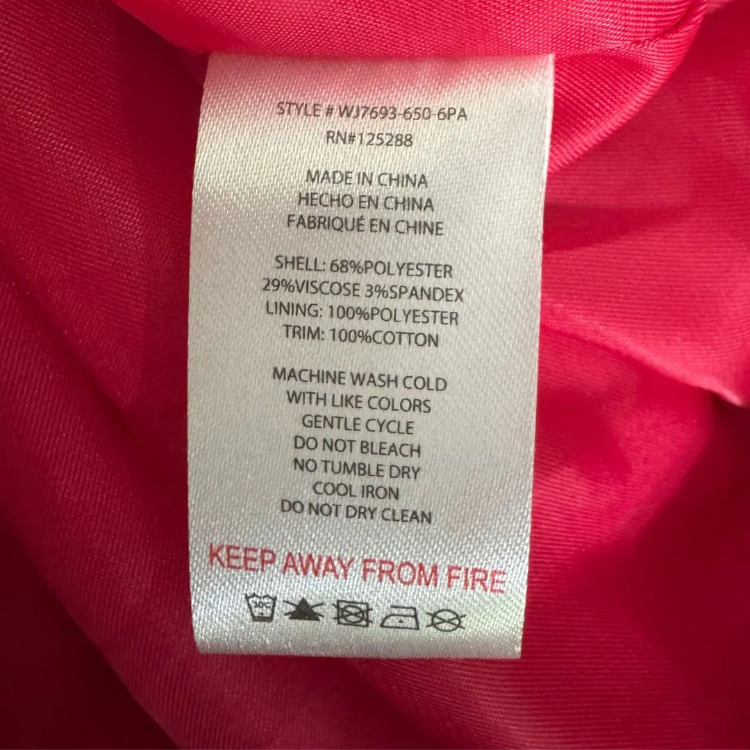 JASON WU Snap Front Boxy Bomber Jacket Hot Pink Stretch Viscose EUC Medium - Image 7