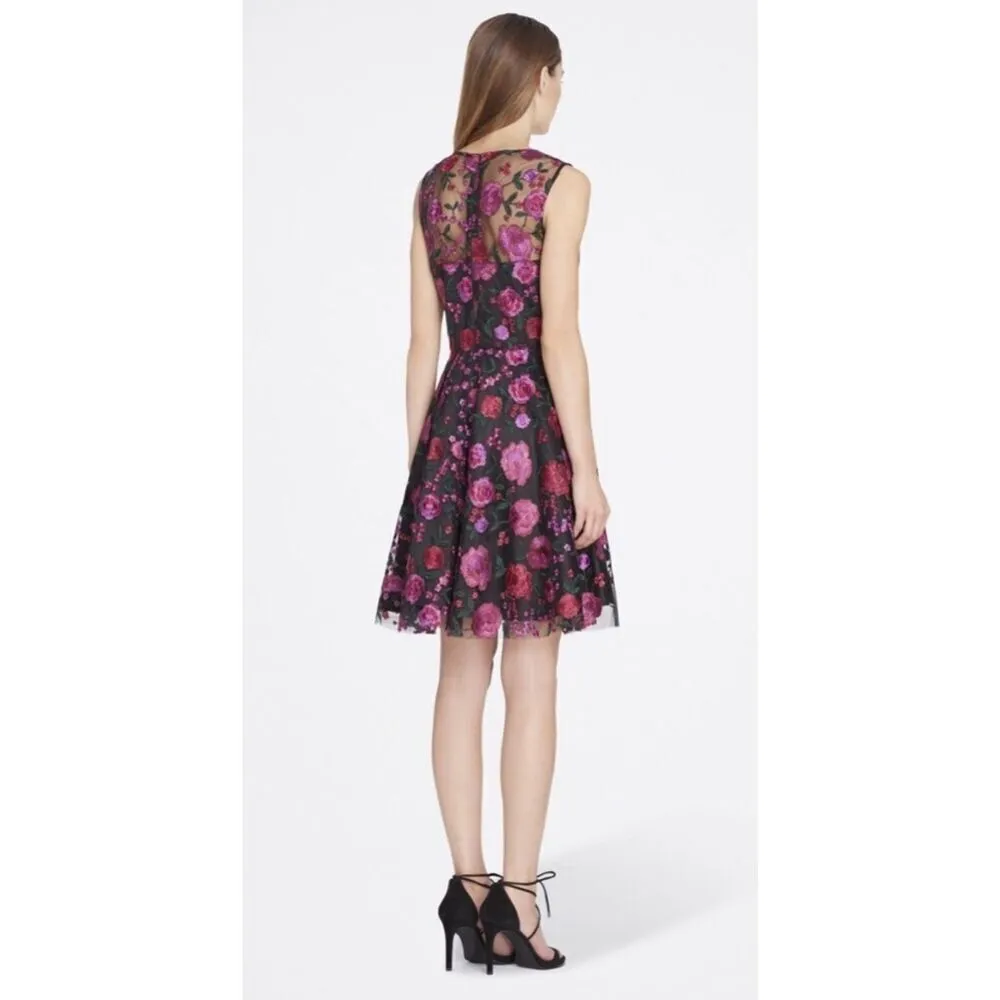 Tahari Arthur S. Levine Women's Sleeveless Fit & Flare Dress Floral Embroidery S - Image 2