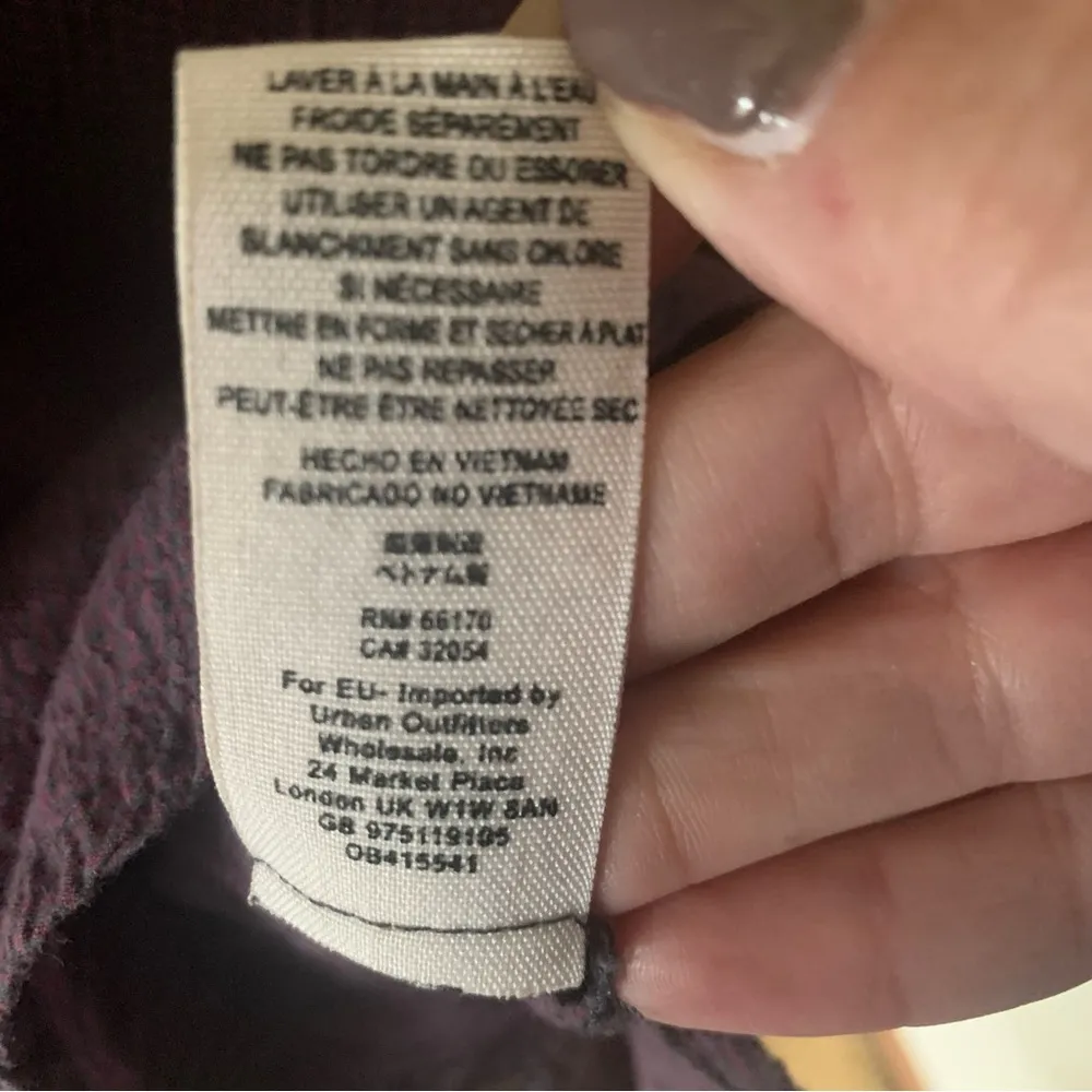 Free People Plum Purple High Low Oversized Button Down Shirt Size XS - Image 2