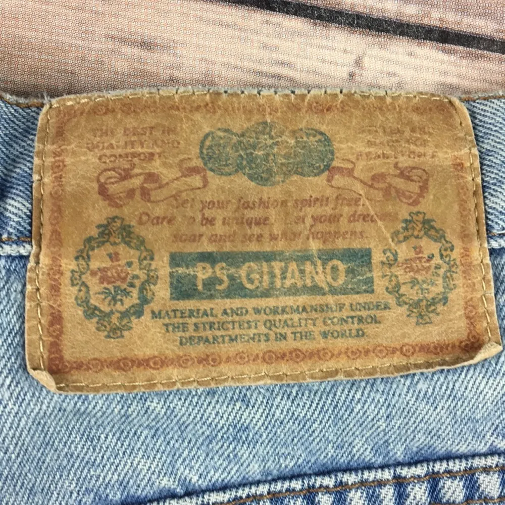 VINTAGE PS GITANO LIGHT WASH LOOSE FIT BAGGY OVERSIZED TAPERED JEANS Blue Size 34 - Image 7