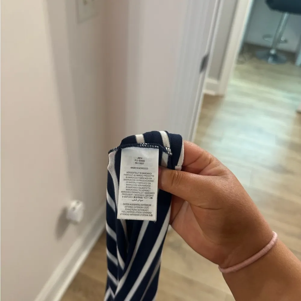 Boden size 14R navy and white floor length striped dress - Image 7