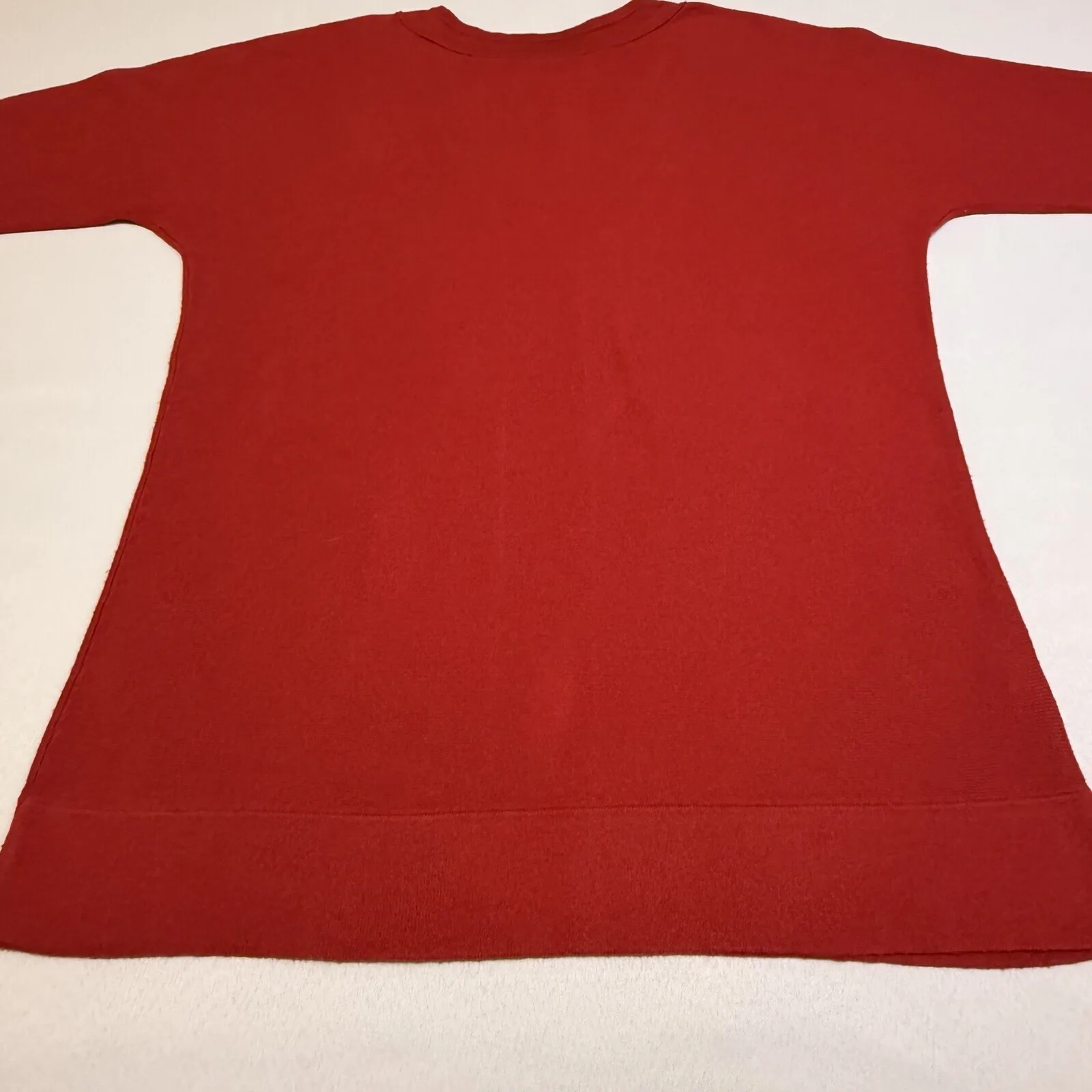 Eddie Bauer Women's Red‎ V-Neck Long Sleeve Warm Work Top Sweater, Size Medium # - Image 4