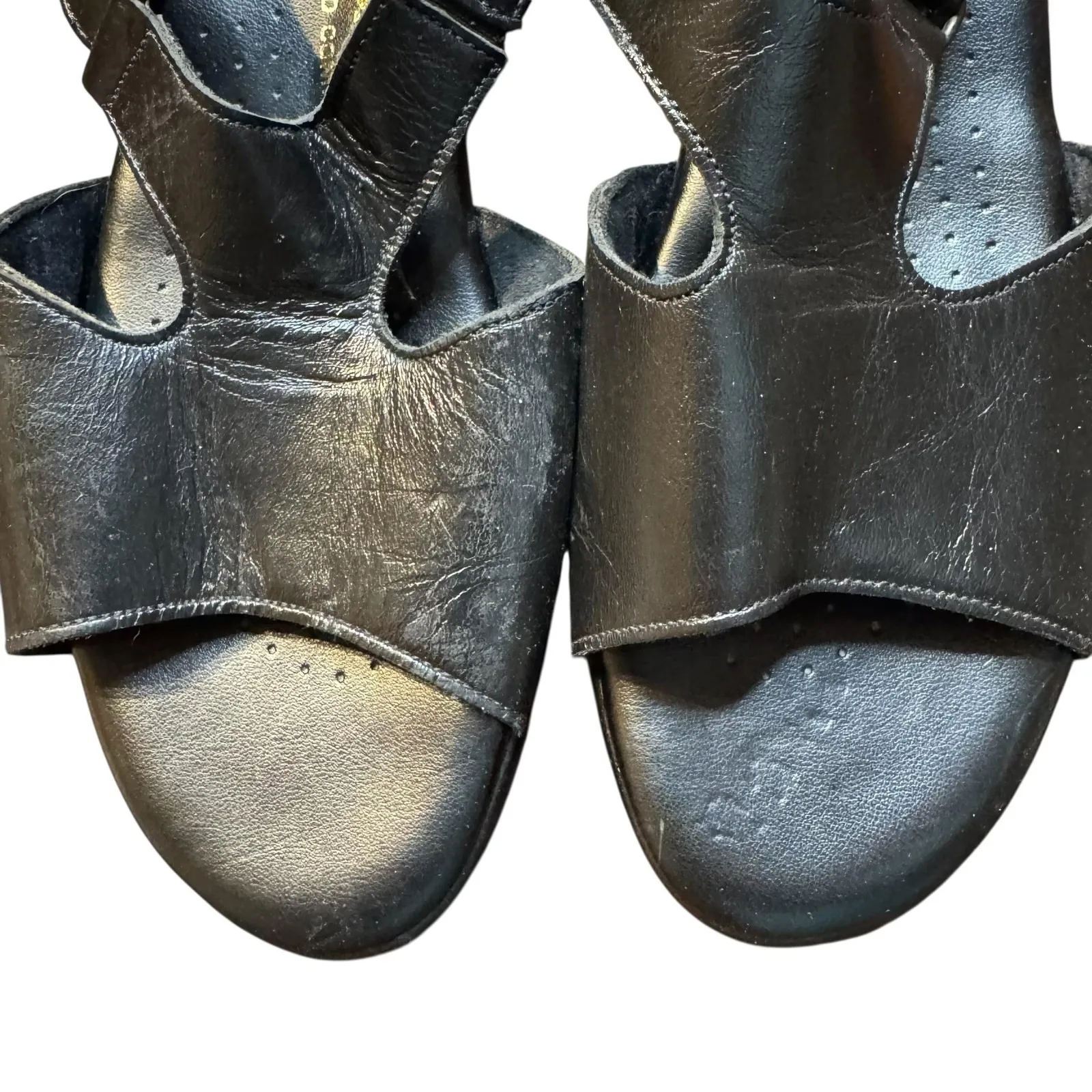 SAS Tripad Comfort‎ Shoes Womens Size 10 Wide Leather Low Heel Sandals L4 208830 Black - Image 2