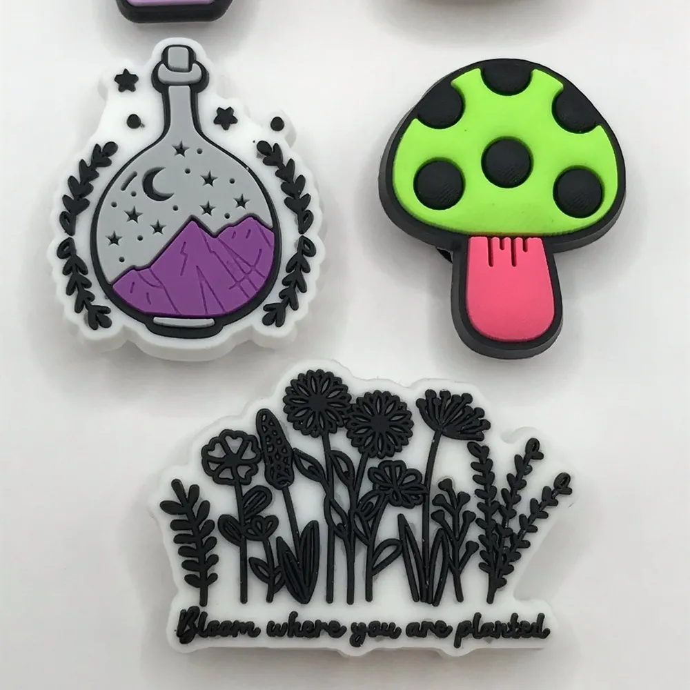 Boutique Shoe Charm Set Plant Witch, Moon Water, Mountain Potion, Mushroom, Bloom Floral - Image 3