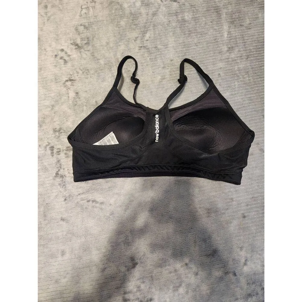 NEW BALANCE Black Racerback Sports Running Bra Size M 34AB - 36A - Image 2