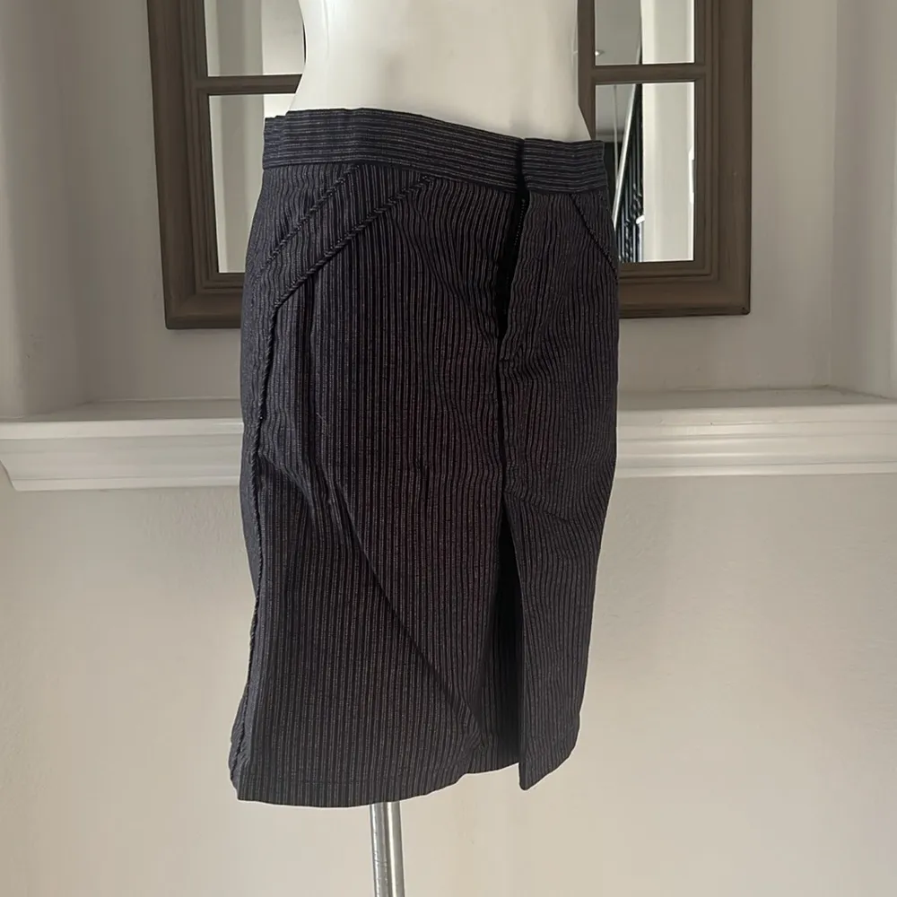 Marc Jacobs Structured Striped Cotton Denim Skirt, Size 10 EXCELLENT! - Image 2