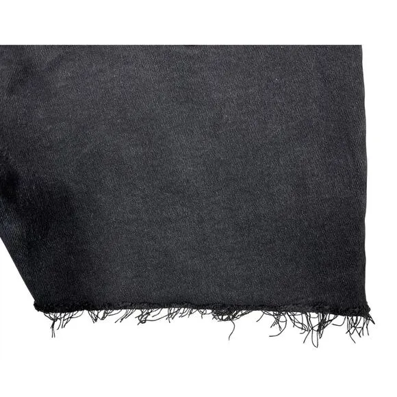 Bamboo Original Denim Black Cutoff‎ Jean Shorts Sz 13 Grunge Stretch Denim Jorts - Image 8