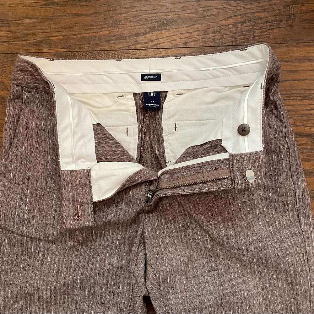 GAP Stretch brown-ish pin stripe pants, size 4R - Image 6