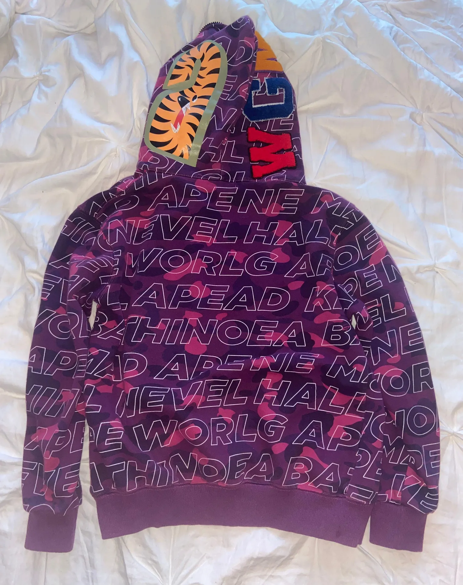 [BAPE] A Bathing Ape Purple Camo Hoodie - Image 3